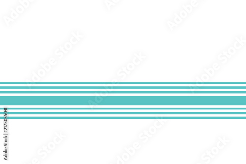 Obraz na plátně MediumTurquoise color horizontal straight line on white background