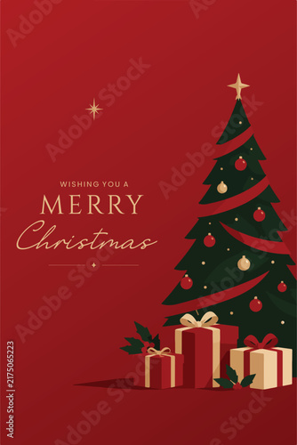 Merry christmas and happy new year instagram and facebook story template