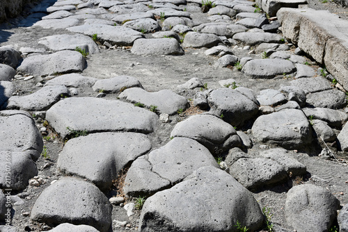 Rough, Uneven Ancient Roman Road