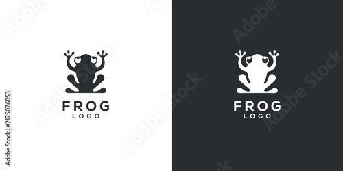 Modern abstract frog logo design