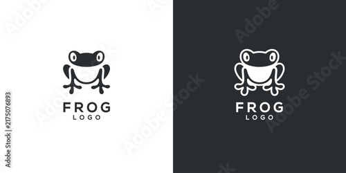 Modern abstract frog logo design