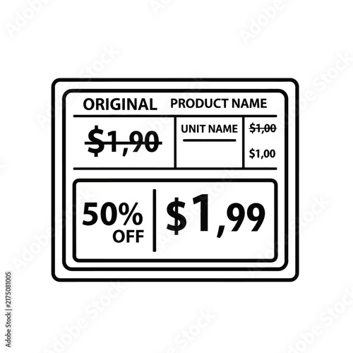 Retail Price Tag Discount Sale Label Sticker.