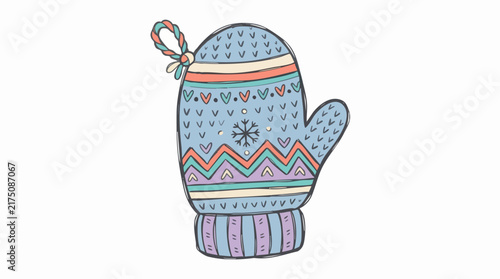 Winter Mitten Icon Design for Cold Weather Accessories