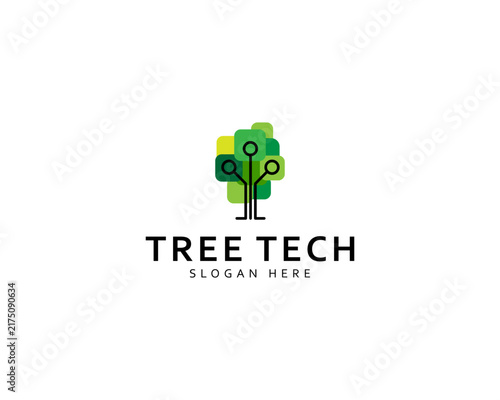Digital Tree Logo Technology Innovation Growth Data.