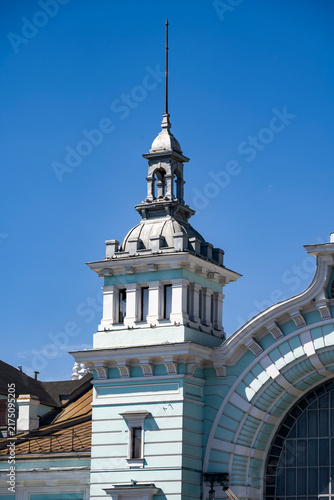 Moscow. Russia. August 1, 2026. The tower on the building of the Belarusian Railway Station in Moscow.