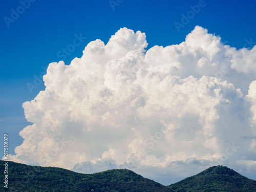 夏の青空に浮かぶ入道雲