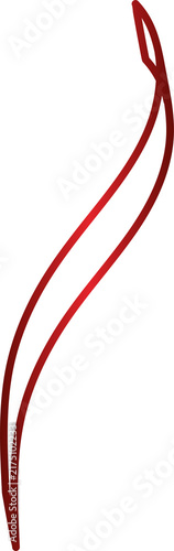 Red ribbon line. Decoration for party, holiday