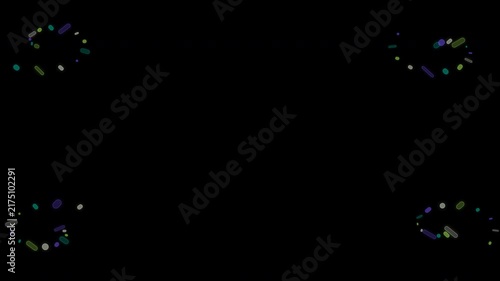 Orbital Signal Garden Animation on Transparent Background