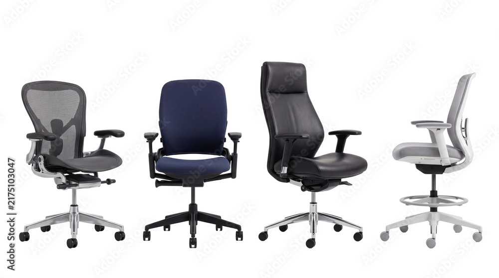 Fototapeta premium office chair PNG set , white background as transparent