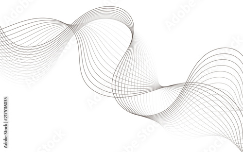 Фотография Minimalist Composition Wave Pattern of Intersecting Lines Oscillations, Interweaving Abstract Contours to Create a Sense of Rhythmic Kinetic Motion