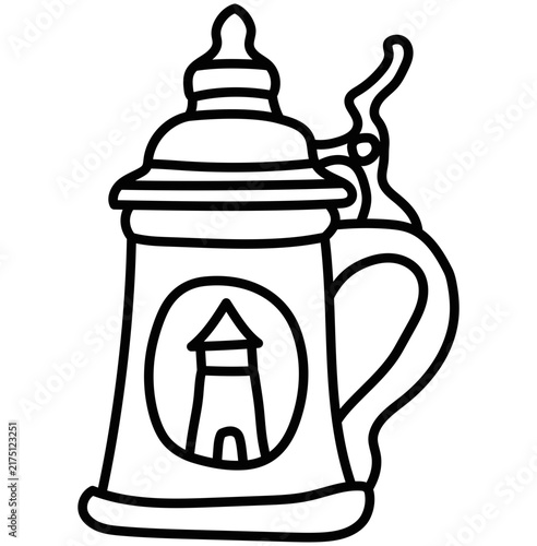 vector illustration of a BEER STEIN