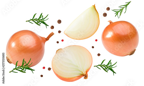 onion isolated on white background. full depth of field. clipping path