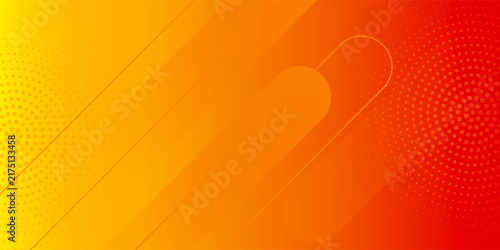 Abstract orange gradient background, with trendy geometric graphic design. Simple minimal square and dots halftone yellow and orange gradient pattern background