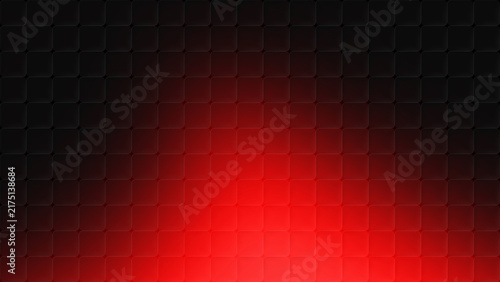 Obraz na płótnie Abstract black and neon red cubic glass pattern gradient background