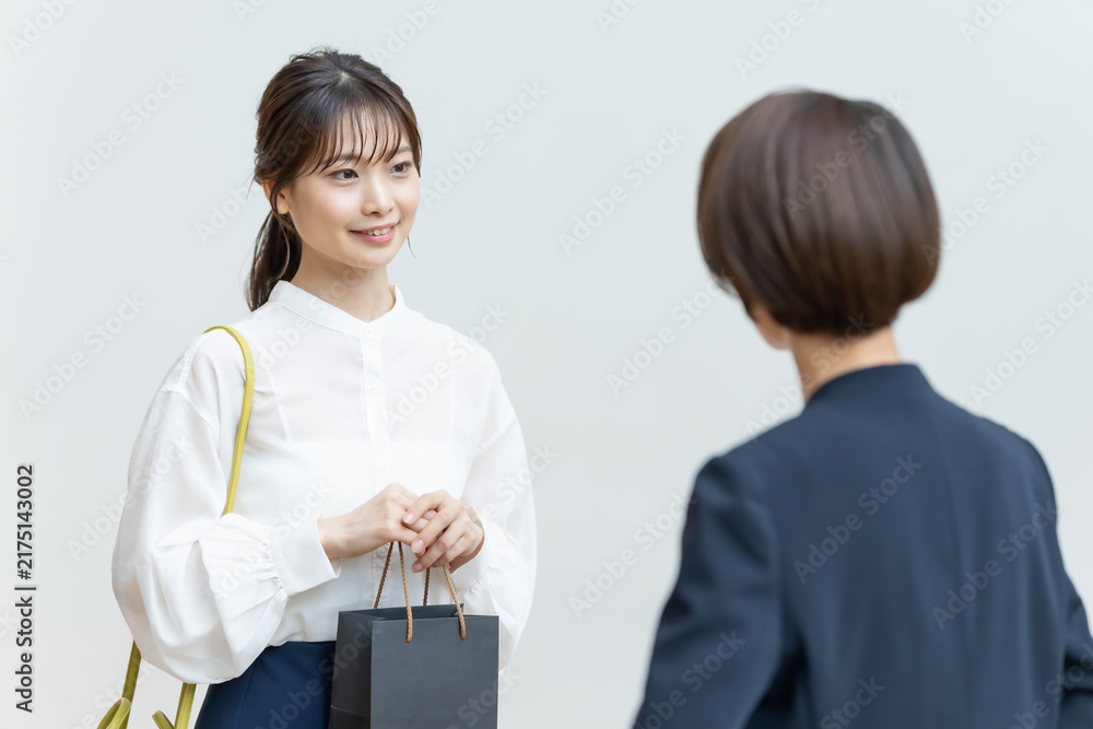 Naklejka premium 女性 接客