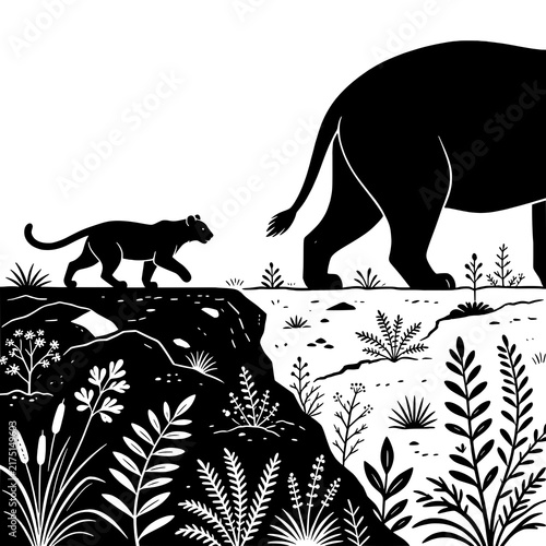 фотографія Adaptation and Survival concept vector illustration representing the importance of changing with new conditions