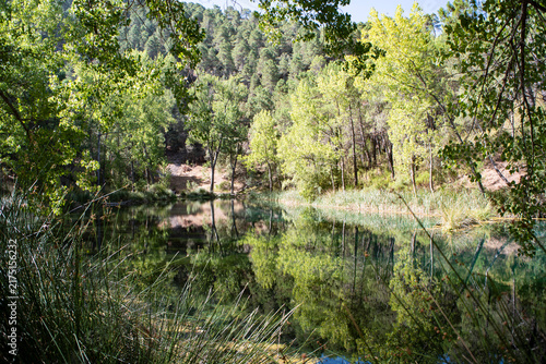 waterfalls, lakes and reflections in the crystal clear water at Arroyo Frio