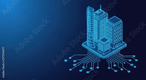 Futuristic Smart City Architecture Integrated with Advanced Technology and Digital Network Connections
