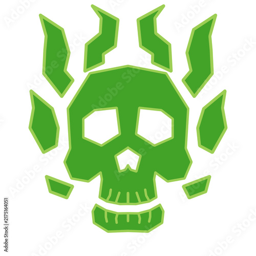 green skull halloween symbol