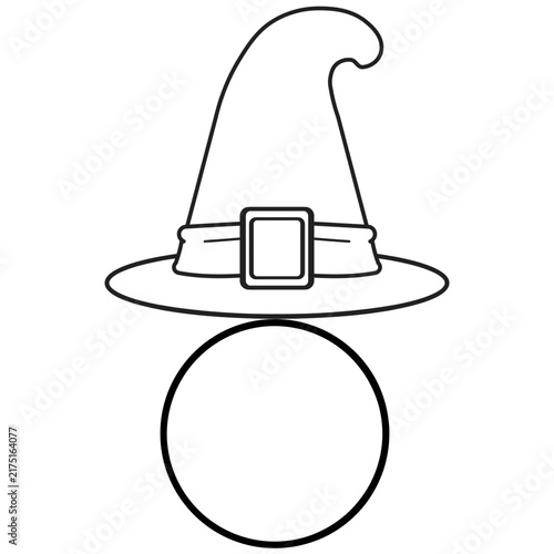 Witch Hat Magic Orb Vector