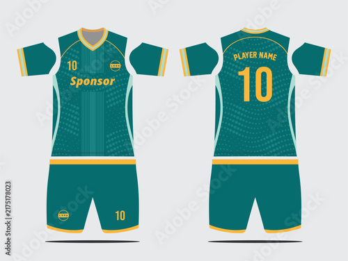 Plakat Soccer Jersey Uniform Template Set