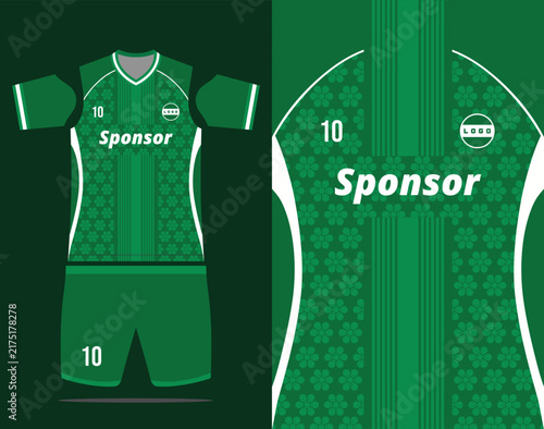 Plakat Soccer Jersey Template with Hexagonal Pattern