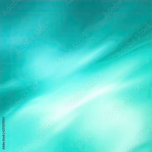 Abstract streaks of light in vibrant turquoise and aqua hues