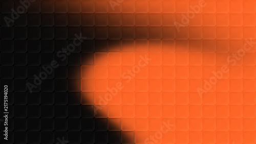 Obraz na płótnie Vibrant orange and black gradient cubic glass pattern background