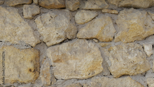 Canvas Print White silicate brick wall built with gray cement joints in soft daylight