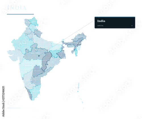 India Map Vector Infographic with States and Callout Box