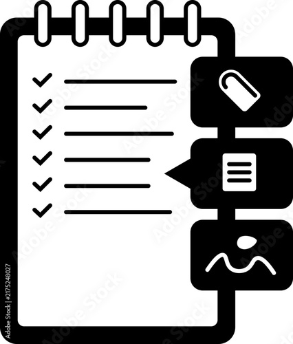 task clipboard checklist elements vector outline