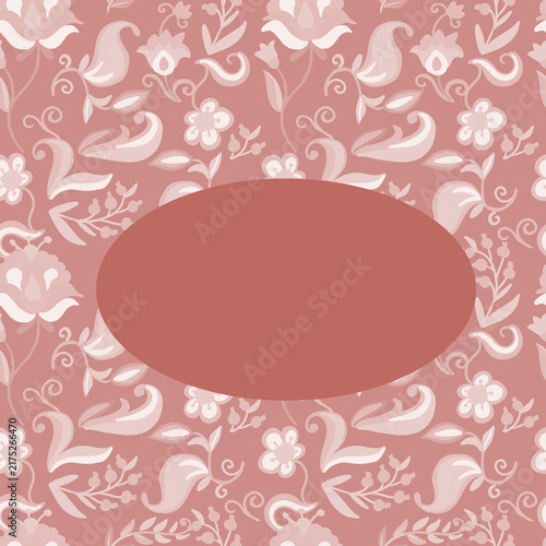 Bild auf Leinwand Hand drawn floral ornament in folk style