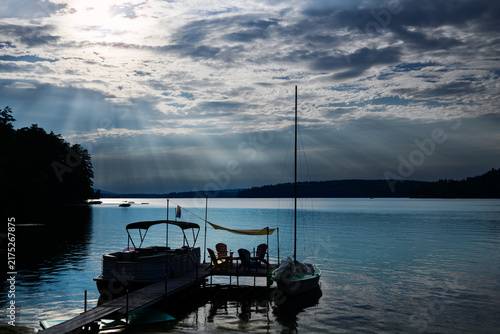 Morining Sun-rays on the lake