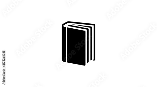 Stack of three black books icon