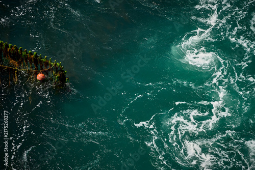 Tidal current ebb-tide eddy flows - green electricity generation