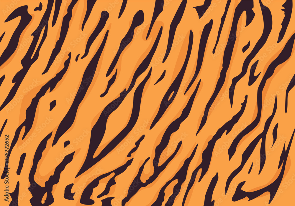 Naklejka premium Natural Orange Tiger Animal Pattern