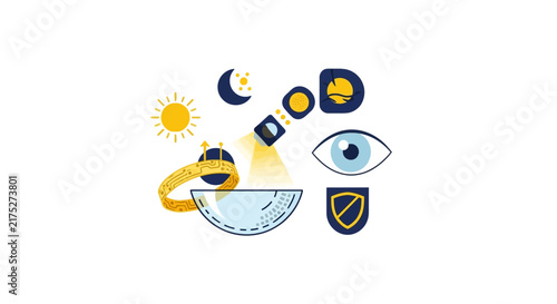 Smart contact lens technology for day and night eye protection