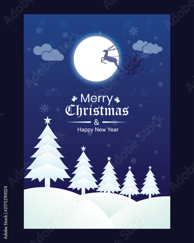 Christmas greeting card and Happy New Year poster, template and flyer, background design. Luxury Christmas invitation card and new year wishes card, poster, flyer, banner design with snowflakes.