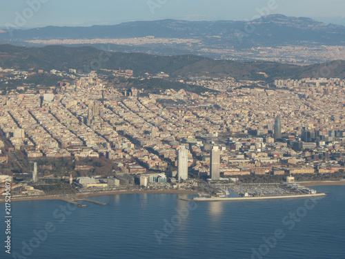 Aerial view of Barcelona