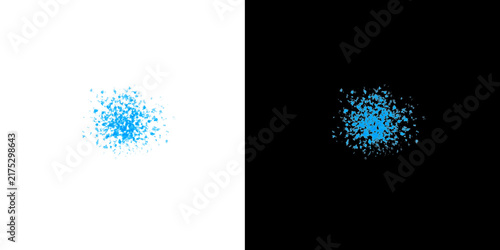 Abstract blue aqua ink dust powder explosion or liquid splatter effect ideal for design overlay, motion graphics, and video.