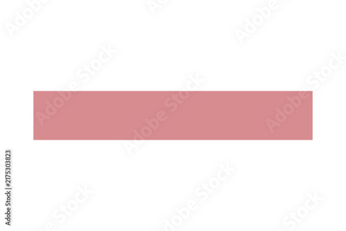 Dusty Pink Rectangular Banner Graphic Element Isolated on Transparent Background