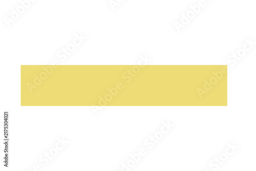Pastel Yellow Rectangular Banner Graphic Element Isolated on Transparent Background