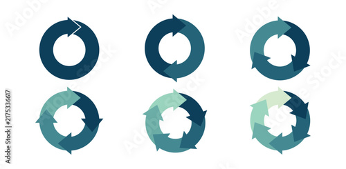 Fotografie Colorful circle arrow charts
