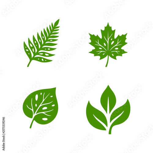 minimalist nature leaf design icons