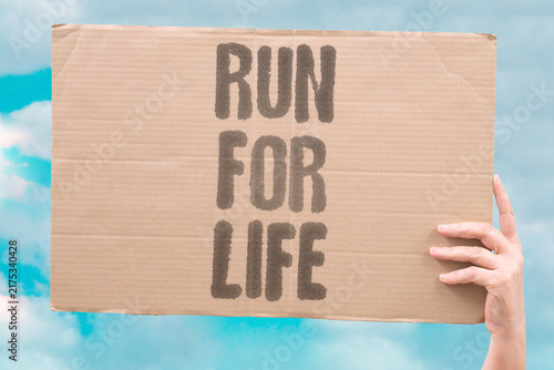 Obraz na płótnie "Run for life" Jogging regularly increases life expectancy
