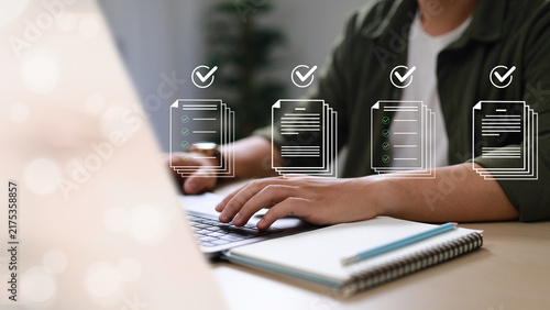 Cuadro en lienzo The document approval process, integrated with automated workflow management systems, facilitates legal compliance and digital business operations