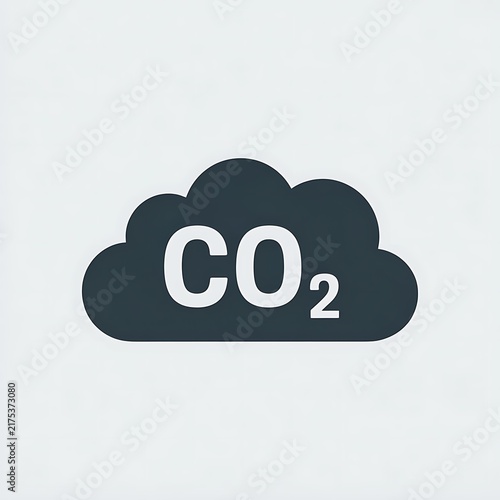 Obraz na płótnie Carbon dioxide cloud icon representing global warming