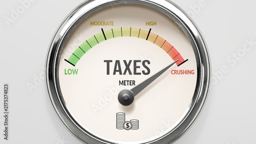 Fotografie Taxes - tax burden at maximum