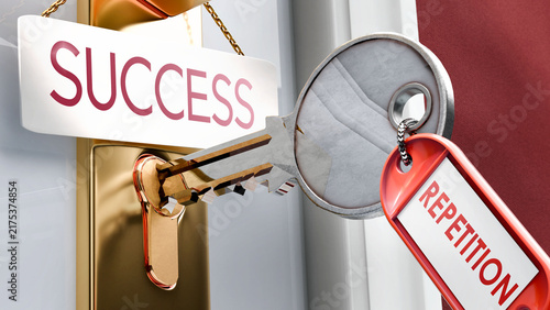 Konstfotografi Repetition leads to Success - it's a key to unlock success