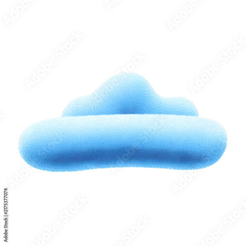 Textured Soft Blue Cloud Graphic Design Element
